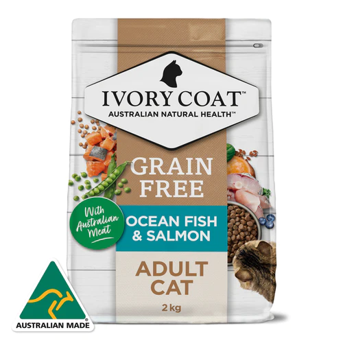 Ivory Coat 2kg Grain Free Adult Cat - Ocean Fish & Salmon (004692) 無穀物 深海魚+三文魚 成貓糧 (ICF2)  (EXP: 4月/2027)